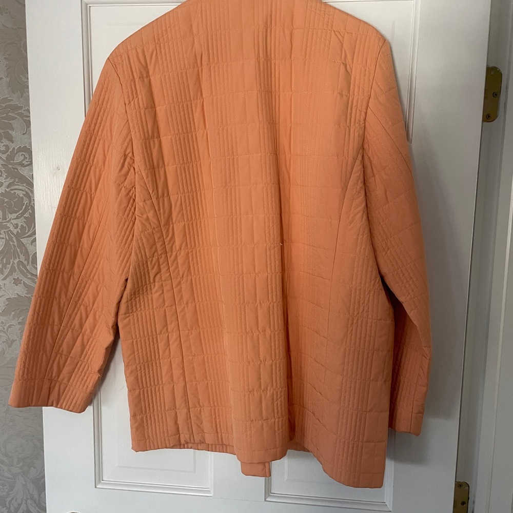 Women's Peach Quilted Jacket Basler 42 12 xl Barn Coat - Picture 4 of 11